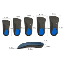 Comfort Plantar Fasciitis Over Pronation Fallen Arches 3/4 insole Orthotic Insoles Shoe Inserts Arch Support