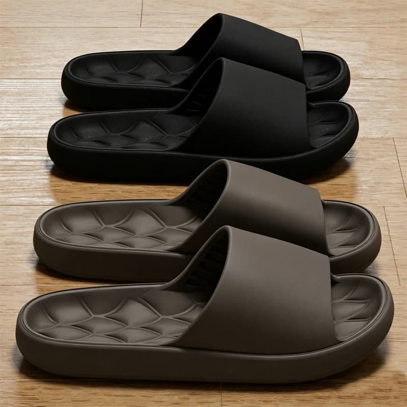 Fashion Men Slippers Summer Flat Lightweight EVA Home Bathroom Home Slippers Comfort Non-slip Couples Indoor Slides Shower Shoes