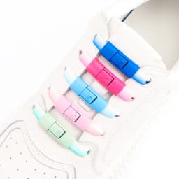 Switches Colorful Metal Buckle No Tie Shoe Laces Press Lock Shoelaces Without Ties Elastic Flat Shoelace Sneaker Kids Adult