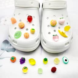 DIY 3D Fruit Tomatoes Shoe Charms Accessories for Clogs Slide Sandals Garden Shoe Decoration Buckle Beach Bag Pins Summer Gifts