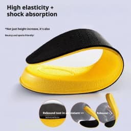 2Pcs/4Pcs New Comfortable Shock-absorbing Insole 1.5-3.5cm Height-increasing Insole Men Women Breathable Sports Insoles