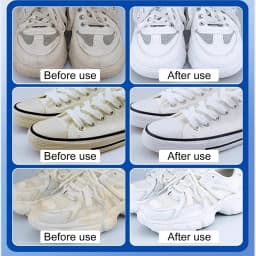 KJM Shoe Dry Cleaning Foam Agent, Quick Clean Foam Cleaner for White Sneakers, Canvas Shoes and Footwear