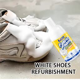 KJM Shoe Dry Cleaning Foam Agent, Quick Clean Foam Cleaner for White Sneakers, Canvas Shoes and Footwear