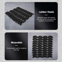 20/2Pair Rubber Shoes Heel Toe Plates Taps Sole Protectors Repair Horseshoe Offset Sole Anti Slip Heel Patch Repair Shoe Materia