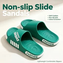 Men Sport Slippers EVA Lightweight Non‑Slip Beach Shower Slipper Unisex Casual Open Toe Sandals For Bathroom Outdoor