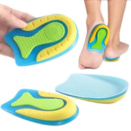 Silicone Gel Insoles for Heel Spurs Fascitis Plantar Pain Relief Inserts Heel Cup Cushion Height Increase Shoe Insoles