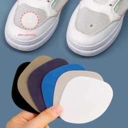 4PCS Self-Adhesive Suede Shoe Repair Patches Cuttable Washable Anti-Wear Fabric Stickers for Shoe Holes
