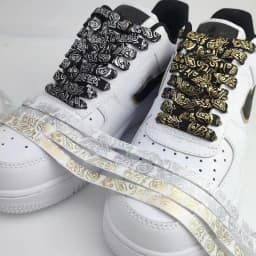 NEW 1Pair Gilding Flat Shoelaces Sneakers laces for shoes Hand-painted Sports Casual Basketball Tennis Shoelace length 120/140CM