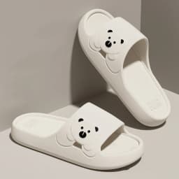 Summer Cartoon Bear Indoor Slippers for Women Lightweight Soft EVA Slides Woman Comfort Home Bathroom Non Slip Slippers