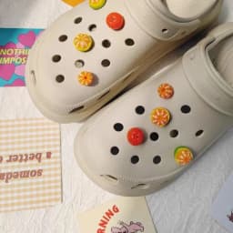 Simulated Orange Flap Series Funny Clogs Buckle Interesting Shoe Accessories Ins Popular Footwear Decoration DIY Designer Charms