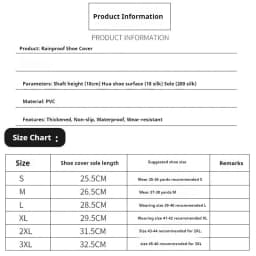 1Pair Silicone Shoes Protectors Rain Boots for Indoor Outdoor Waterproof Shoe Cover Men Women Rainy Reusable Outdoor Shoe Cover