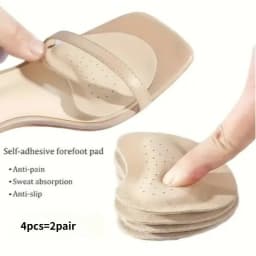 Sandal Anti-Slip Pads: High Heel Forefoot Cushions for Women, Pain Relief Sweat Absorbing Half Insoles