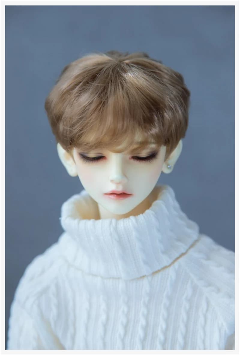 BJD/SD Doll Wig Toys 1/3 1/4 1/6 1/8 Handsome White Black Red Boys Short Soft Milk Silk Hair Multi-colored Gift Doll Accessories