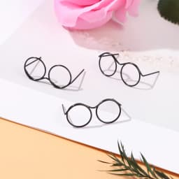 5PCS Retro Metal Round Doll Glasses Frame Lensless Miniature Eyewear Great Collection Cool Eyeglasses For Blythe Doll Accessorie