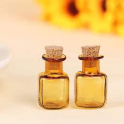 1/2/3/10PCS 1:12 Dollhouse Miniature Mini Glass Bottle Cork Cover Tiny Jar Vials Model Doll House Decoration Accessories
