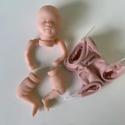 8inch Mini Reborn Baby Doll Kit Sleeping Baby Mia Mini Handy Doll Fresh Color Unfinished Doll Parts with Body Drop Shipping