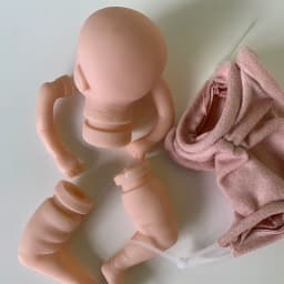 8inch Mini Reborn Baby Doll Kit Sleeping Baby Mia Mini Handy Doll Fresh Color Unfinished Doll Parts with Body Drop Shipping
