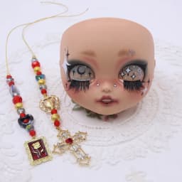 ICY DBS Blyth 1/6 Hand Painted Makeup Panel White frosted Skin with Screws and Cute String DIY Toy SD