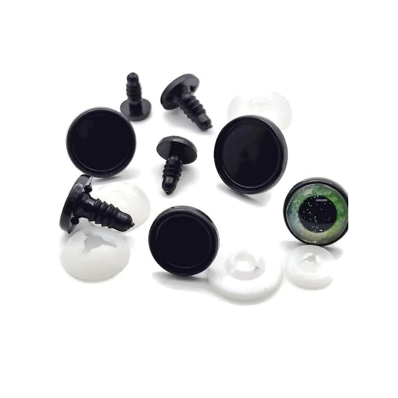 20pcs/lot Glass Cabochon Base Setting Tray for Diy Safety Eyes Making Crafts Handmade Doll Accessories