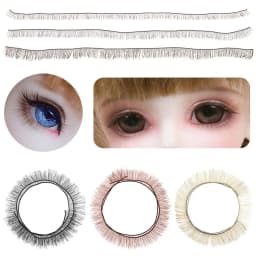5Pcs 20cm BJD/SD DIY Doll False Eyelashes Black Brown Tawny Eye Lash Dolls Accessories Doll Parts Toy Decoration