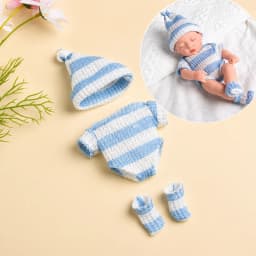 Dolls Clothes for 20cm Baby Dolls DIY Doll Accessories for 20cm Dolls Sweater Jumpsuite Clothes for Mini Reborn Baby Dolls