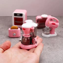1Set Coffee Machine Egg Beater Home Appliances Decor Toy Doll House Accessories