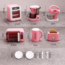 1Set Coffee Machine Egg Beater Home Appliances Decor Toy Doll House Accessories