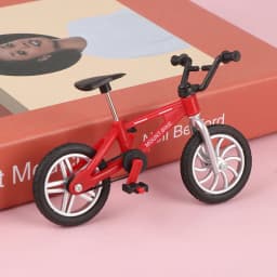 1pc Fashion Beautiful Bicycle Fashion Detachable Pink Bike with Brown Plastic Basket for Kids Dolls Accessories Size: 26*8*17