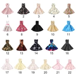 Fashion Doll Dress Girl Floral Clothes Handmade Doll Floral Dresses For 30cm Doll Accessories