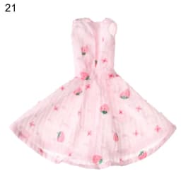Fashion Doll Dress Girl Floral Clothes Handmade Doll Floral Dresses For 30cm Doll Accessories