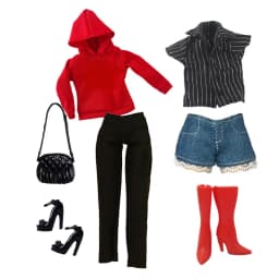 1/6 Doll Clothes Fashion Mix Leather Style for 12 inch Fashion Doll Outfits Set Handmade 30cm Doll Clothing Accessories