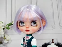 Blythes Doll Wigs Fit the 1/6 Size of the Stylish New Versatile Short Bob Hair with High Temperature Silk Wig in Linen Pink Gold