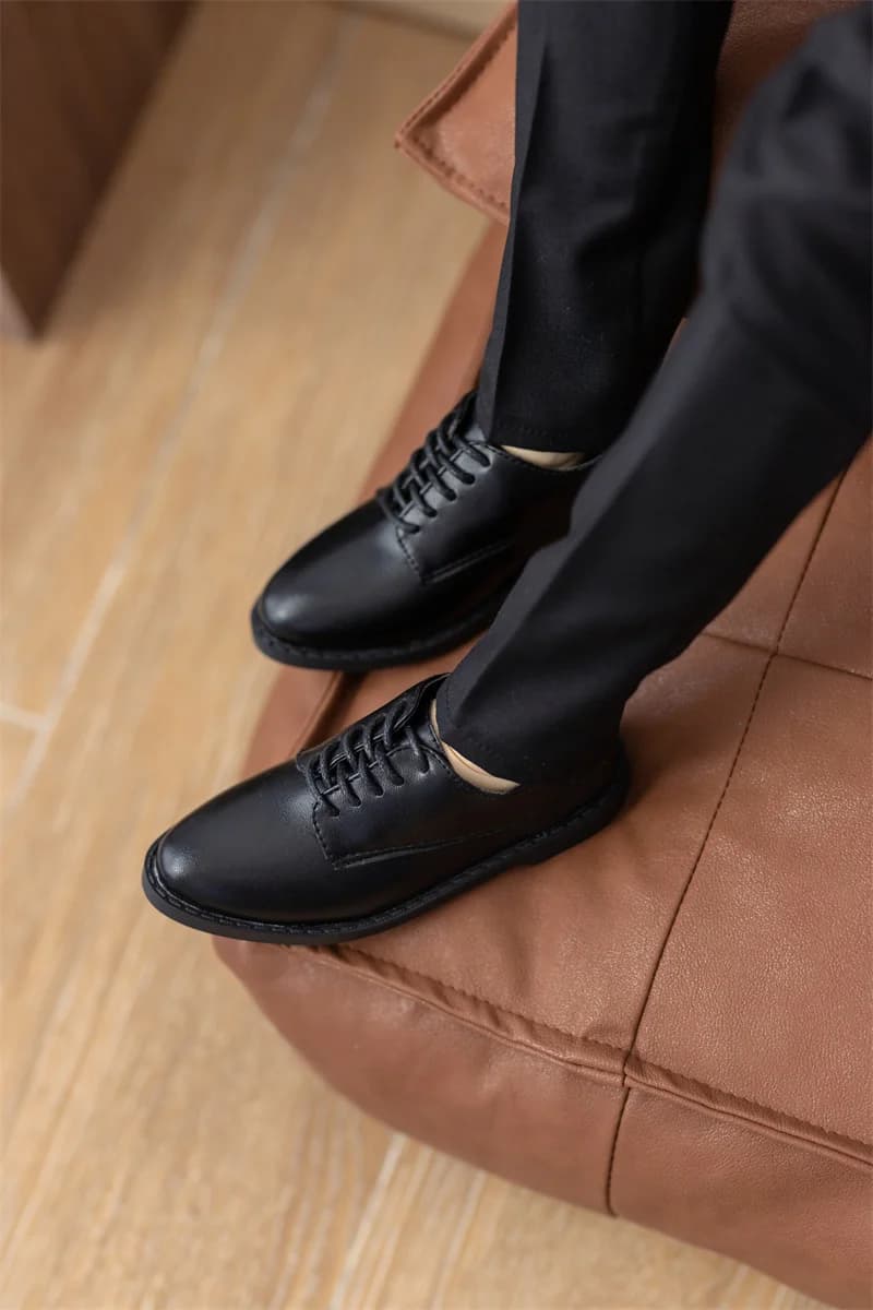 BJD Doll Leather Shoes Boys Pointy Toe Matte Black Glossy Red White In Stock Toys Daily Lace-up Handsome BJD Doll Accessories