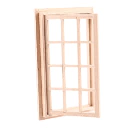 1/12 Dollhouse Miniature Blank Wood Window Frame Doll House Accessories Pretend Play Toy For Doll House Furniture Miniatures