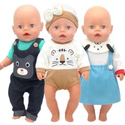 43 Cm Baby Doll Clothes Rompers for 17 Inch Baby Doll Suit Costume Set