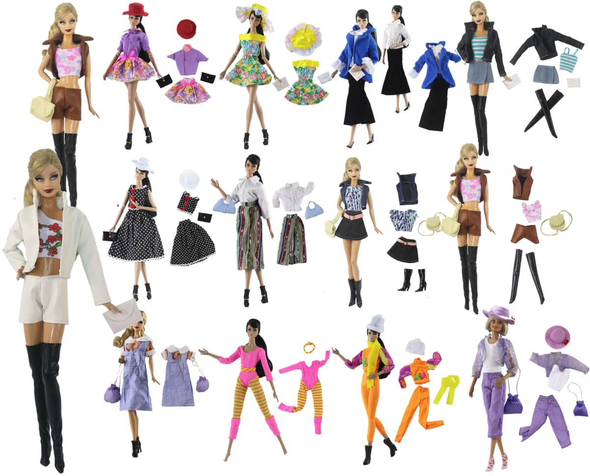 1 Set Doll Clothes 1:6 Scale Dress Outfit for 11.5 Inch 30cm Doll Many Style for Choice Gifts for Girls Doll Accessories #3