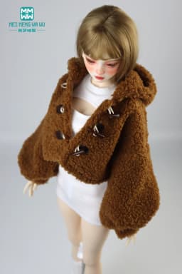 Clothes for Doll Fashion Plush Hooded Jacket for 58-60cm 1/3 BJD Toy Ball Joint Doll DD DDL Doll Toys Gift