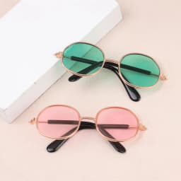 8.5cm Miniature Doll Sunglasses Metal Round Frame Glasses Lovely Doll Eyeglasses For Blythe Doll Accessories Kids Toys