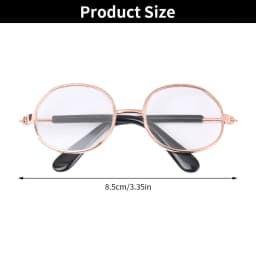 8.5cm Miniature Doll Sunglasses Metal Round Frame Glasses Lovely Doll Eyeglasses For Blythe Doll Accessories Kids Toys