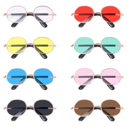 8.5cm Miniature Doll Sunglasses Metal Round Frame Glasses Lovely Doll Eyeglasses For Blythe Doll Accessories Kids Toys