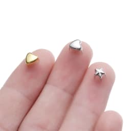 50Pcs Star/Heart Shape Bags Buckle Mini Metal Buckles for DIY Doll Clothes 4/5/6mm Tiny Buttons Doll Clothing Accessories