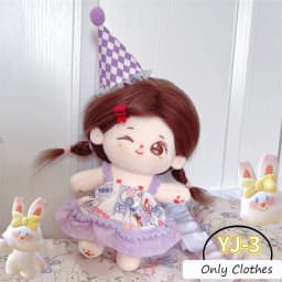 Cute Dress Up Jk Uniform Clothes for 20cm Cotton Plush Lolita Cross Dressing Clothing Skirt Fashion Casual Suit Socks Girl Toys