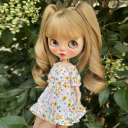 Blyth Clothes Azone OB22 OB24 Doll Accessories Fashion Denim Strap Short Skirt with Long Sleeved Dress Pleated Skirt Toy Gift