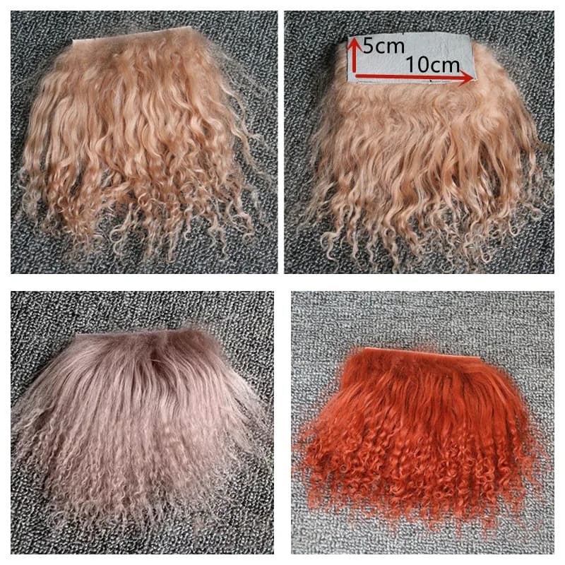 Handrooted 25 colors Reborn Doll Pure Mohair Sheepskin Wool Lamb Hair for DIY BJD SD 1/6 Dolls Wigs Hair Accessory