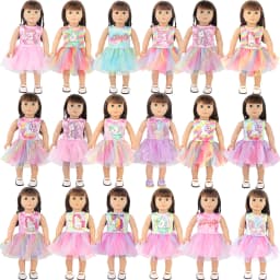 Lovely Cartoon Doll Accessories Dress Outfit Unicorn Clothing Skirt For 43Cm Rebirth Doll 18Inch Baby Girl Doll DIY Toy Gifts