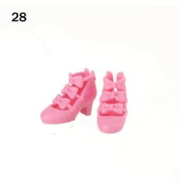 1Pair Doll Shoes Fashion Female Doll Boots Fit Foot Length 2cm Plastic Doll Multistyles Long Knees Boots Dolls Accessories