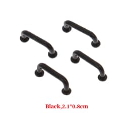 1:12 Miniature 4/8pcs Door Cabinet Closet Handles Drawer Pulls Knobs Metal DIY Dollhouse Furniture Accessories Decor