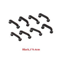 1:12 Miniature 4/8pcs Door Cabinet Closet Handles Drawer Pulls Knobs Metal DIY Dollhouse Furniture Accessories Decor