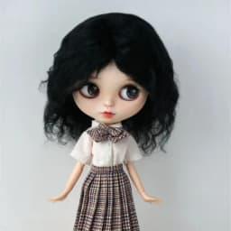Fjusuns JD738 9-10inch 23-25cm 10-11inch 26-28cm Messy Baby Curly Soft Wave Mohair BJD Wigs QBaby Blythes Doll Accessories