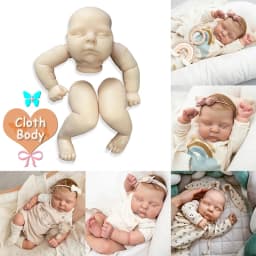 21inch Reborn Doll Kit Peaches Soft Touch Fresh Color Unfinished Unpainted DIY Reborn Doll Parts Muñeca Kit Bebe Reborn